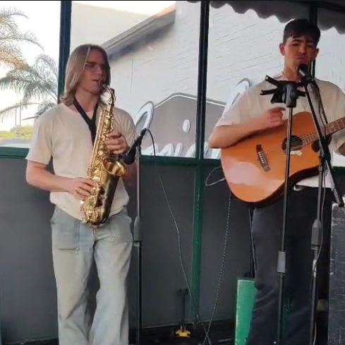 On stage with Daniel Cunningham